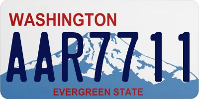 WA license plate AAR7711