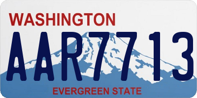 WA license plate AAR7713