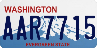 WA license plate AAR7715