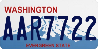 WA license plate AAR7722