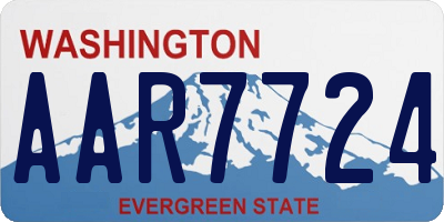 WA license plate AAR7724