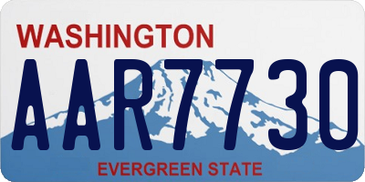 WA license plate AAR7730