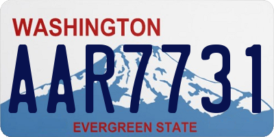 WA license plate AAR7731