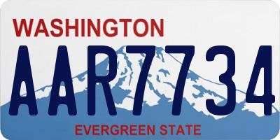 WA license plate AAR7734