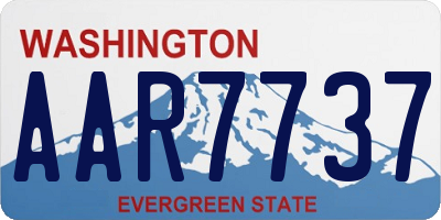 WA license plate AAR7737