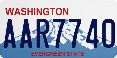 WA license plate AAR7740