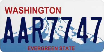 WA license plate AAR7747