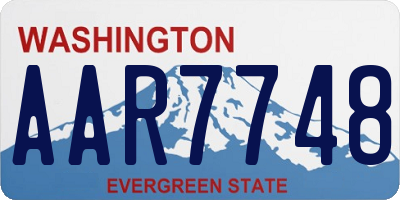 WA license plate AAR7748