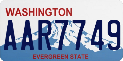 WA license plate AAR7749