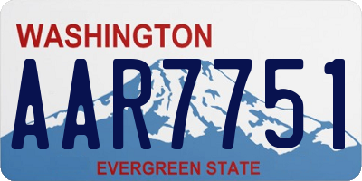 WA license plate AAR7751
