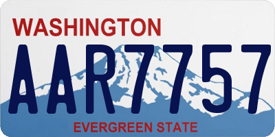 WA license plate AAR7757