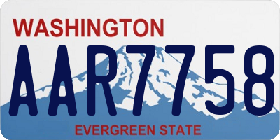 WA license plate AAR7758