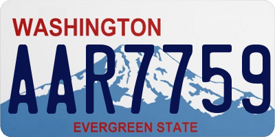 WA license plate AAR7759