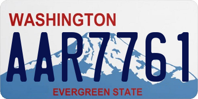 WA license plate AAR7761