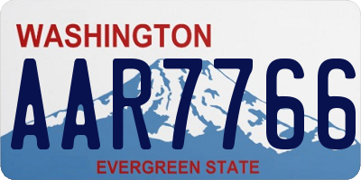 WA license plate AAR7766