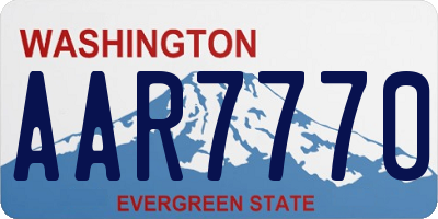 WA license plate AAR7770