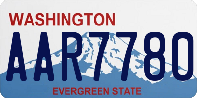 WA license plate AAR7780