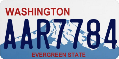 WA license plate AAR7784