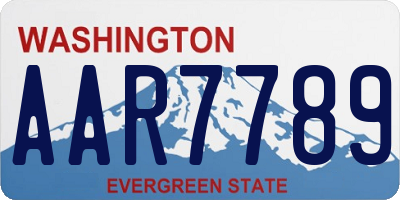 WA license plate AAR7789