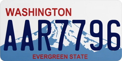 WA license plate AAR7796