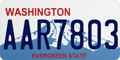 WA license plate AAR7803