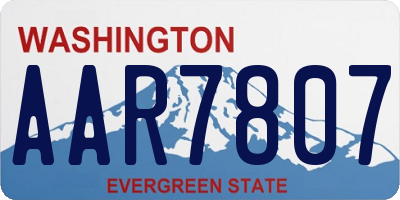 WA license plate AAR7807