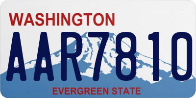 WA license plate AAR7810