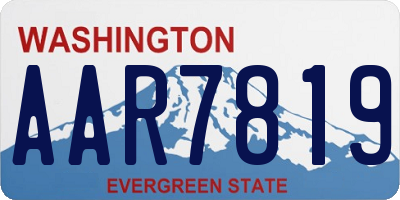 WA license plate AAR7819