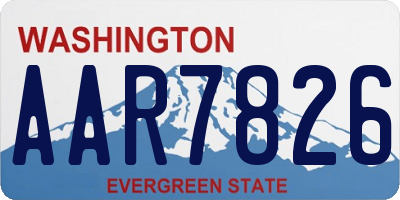 WA license plate AAR7826
