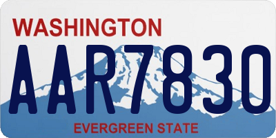 WA license plate AAR7830