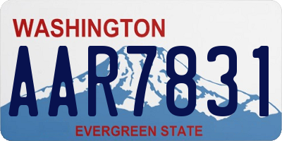WA license plate AAR7831