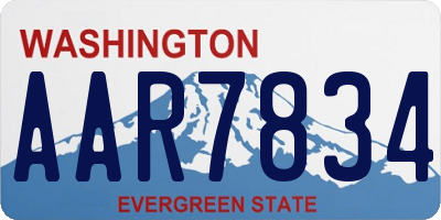 WA license plate AAR7834