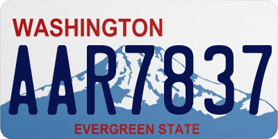 WA license plate AAR7837