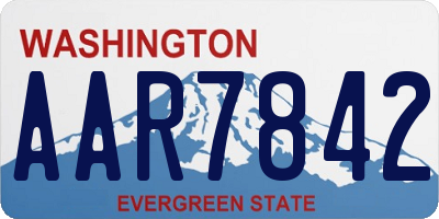 WA license plate AAR7842