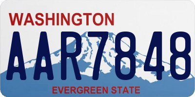 WA license plate AAR7848