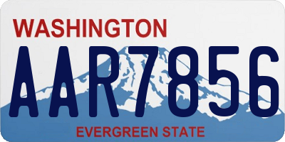 WA license plate AAR7856