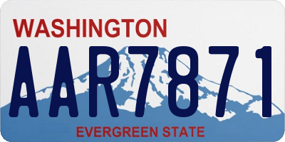 WA license plate AAR7871