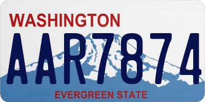 WA license plate AAR7874