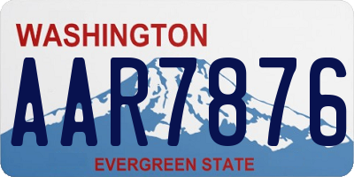 WA license plate AAR7876