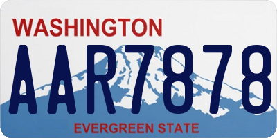 WA license plate AAR7878