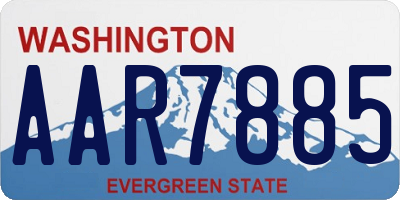 WA license plate AAR7885