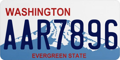 WA license plate AAR7896