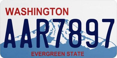 WA license plate AAR7897