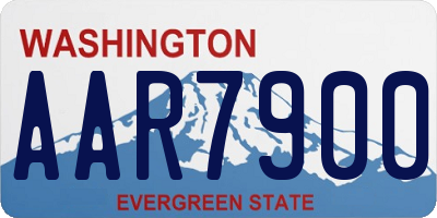 WA license plate AAR7900