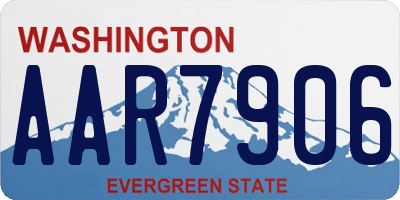 WA license plate AAR7906