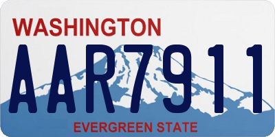 WA license plate AAR7911