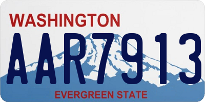 WA license plate AAR7913