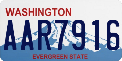 WA license plate AAR7916