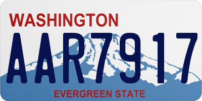 WA license plate AAR7917