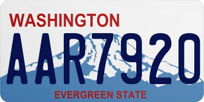 WA license plate AAR7920
